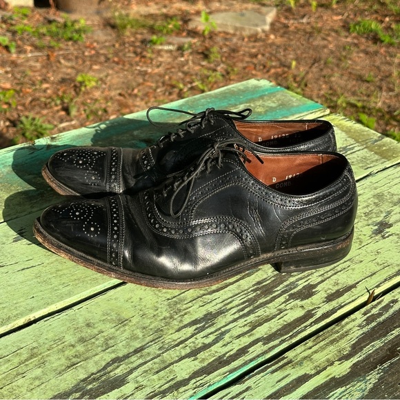 Allen Edmonds Dress Shoes‎ Genuine Shell Black Leather Mens Size 9D Comb 19138 - Picture 2 of 7